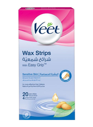 Veet Sensitive Skin Hair Removal Wax Strips, 10 Strips