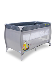 Asalvo Pirate Boat Smooth Travel Cot, Grey