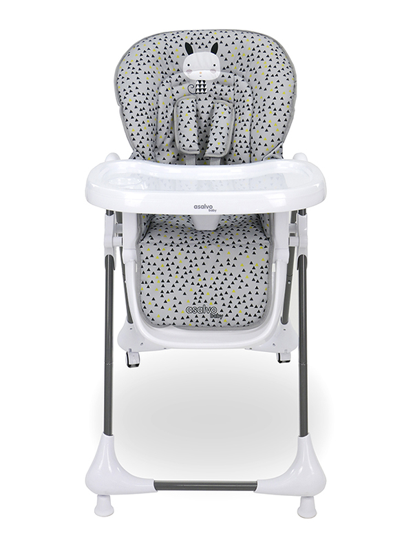 Asalvo Nordic Wheels High Chair, Grey