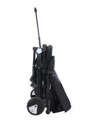 Asalvo Travel Stroller, Black/Aqua