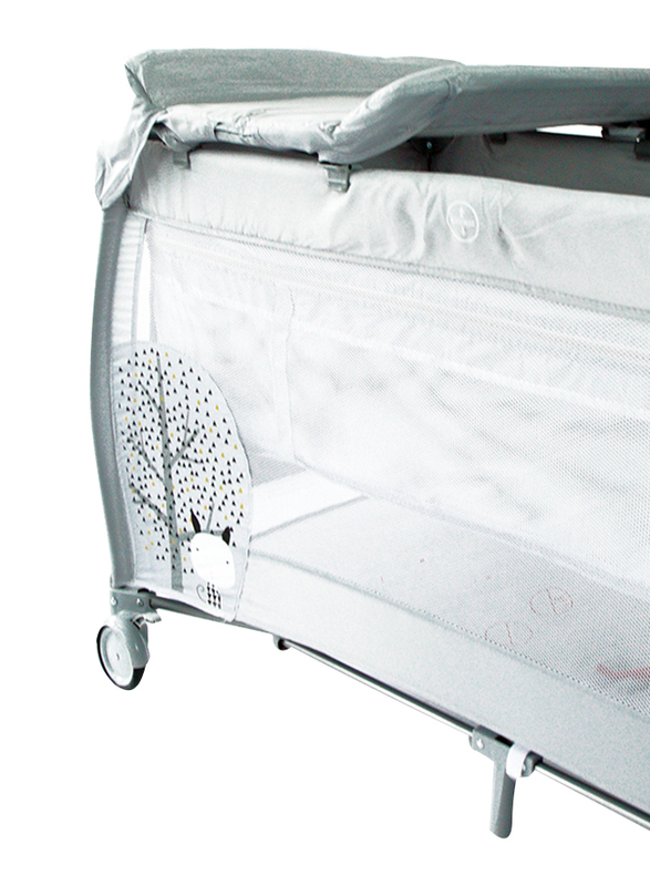 Asalvo Nordic Complete Travel Cot, Grey/Blue