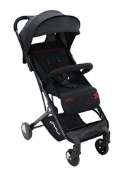 Asalvo Travel Stroller, Black/Red