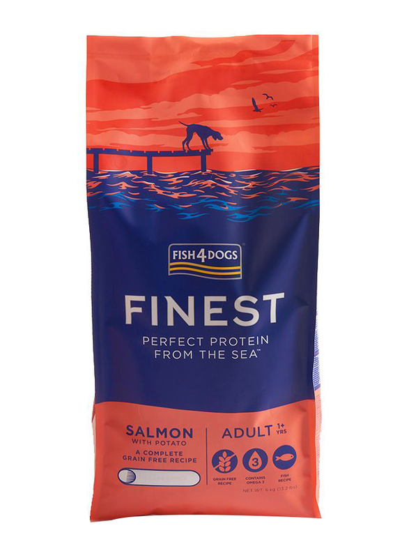 Fish4Dogs Salmon Large Kibble Adult Dog Dry Food, 6 Kg