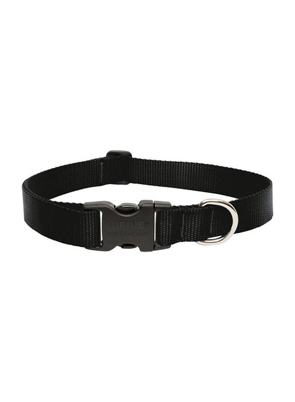 

Lupine 1-inch Wide Adjustable Dog Collar, 16-28-inch, Black