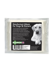 Aqueos Canine Disinfectant Wipes Pouch for Dog, 35 Sheets, White/Black