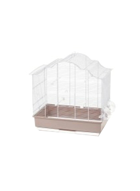 Sophia Bird Cage, Taupe/White