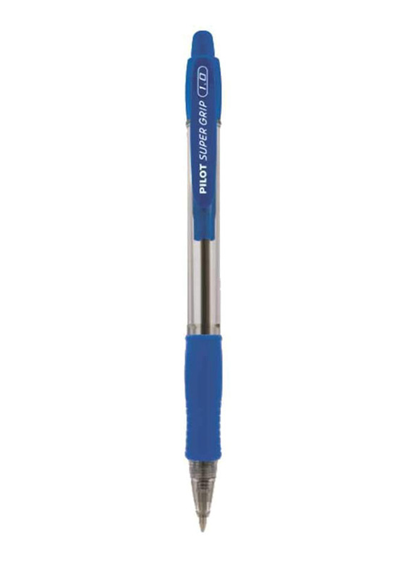 بايلوت مجموعة أقلام حبر سوبر جريب 12 قطعة BPGP-10R-Medium، 1.0 ملم، أزرق