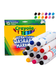 كرايولا أقلام تلوين مكونة من 12 قطعة قابلة للغسل، 58-7812، متعددة الألوان