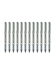 يوني بول مجموعة أقلام حبر سائل آي فاين من 12 قطعة، Ub-157، أسود