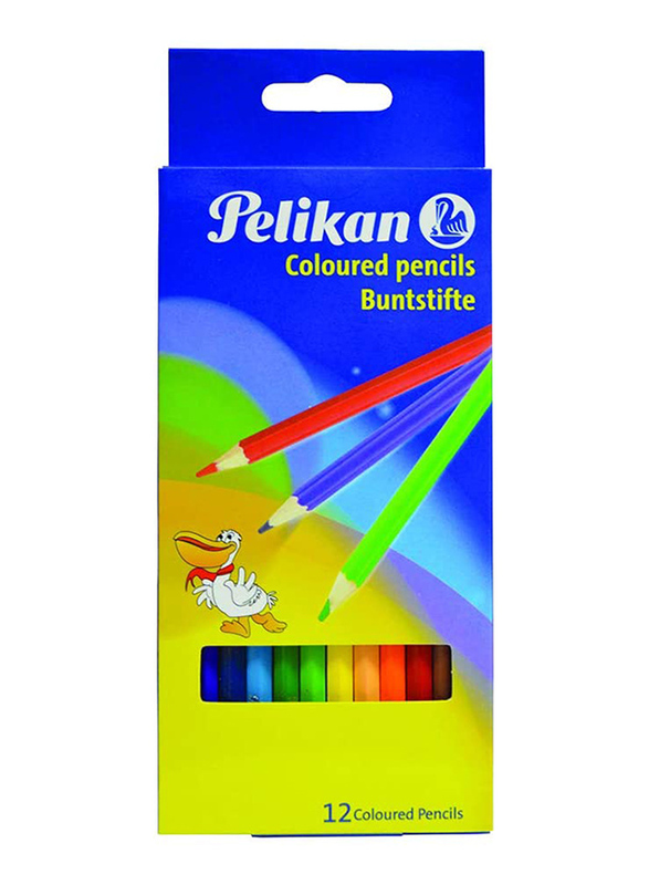 Pelikan Hexagonal Color Pencil Set, 12 Pieces, Multicolor