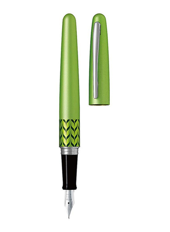 Pilot Metropolitan Fountain Pen, 1.0mm Stub Nib, Retro Pop Green, Black