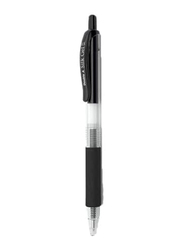 Double A 12-Piece Silk Gel Clicker Pen with Soft Grip, 0.7mm, Black