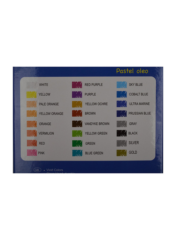 Pelikan Round Oil Pastel Crayons, 24 Pieces, M229624C, Multicolor