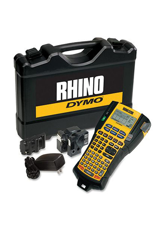Dymo Rhino 5200 Industrial Label Maker Kit, Black/Yellow