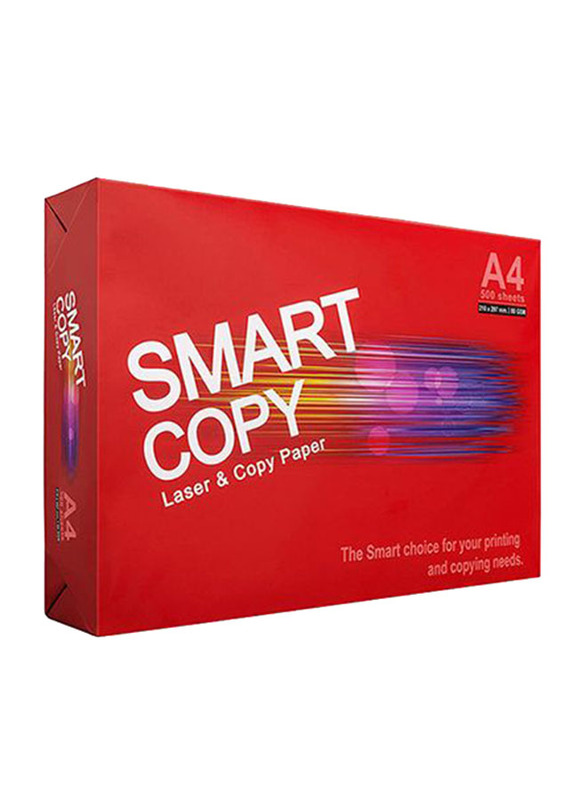 Smart Copy Laser & Copy Paper Set, 80 GSM, A4 Size, 5 x 500 Sheets, White