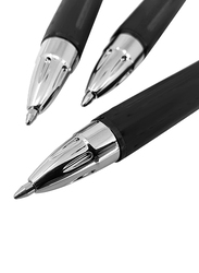 يوني بول مجموعة أقلام جت ستريم كروية قابلة للسحب من 14 قطعة، 1.0 مم، SXN-210، أسود