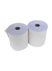 Carbonless Epos Printer Receipt Roll Paper Roll, 2Ply, 76 x 70mm, 100 Pieces, White