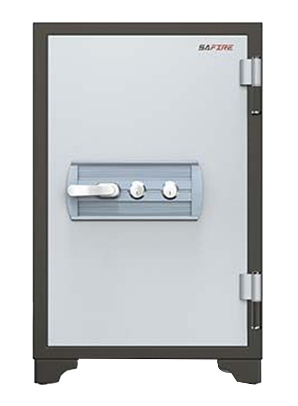 

Safire Fire Resistant Safe with 2 Keylocks, 2 Shelf and 1 Drawer, FR 720-2 KL, Grey