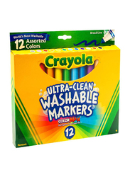 Crayola 12-Piece Ultra-Clean Washable Markers, 58-7812, Multicolour