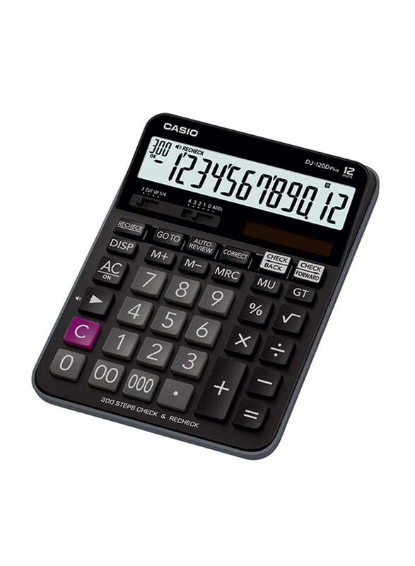 

Casio Plus Basic Calculator, DJ-120D, Black