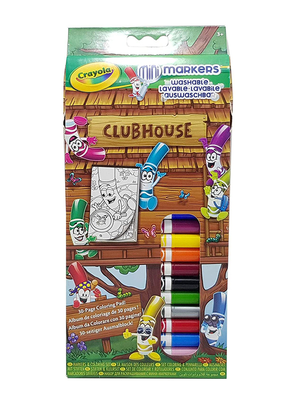 Crayola Mini Washable Markers, CY45714, Multicolor