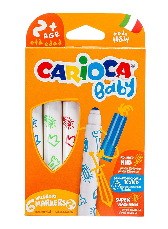 Carioca 6-Piece Baby Valorous Markers Set, Multicolor