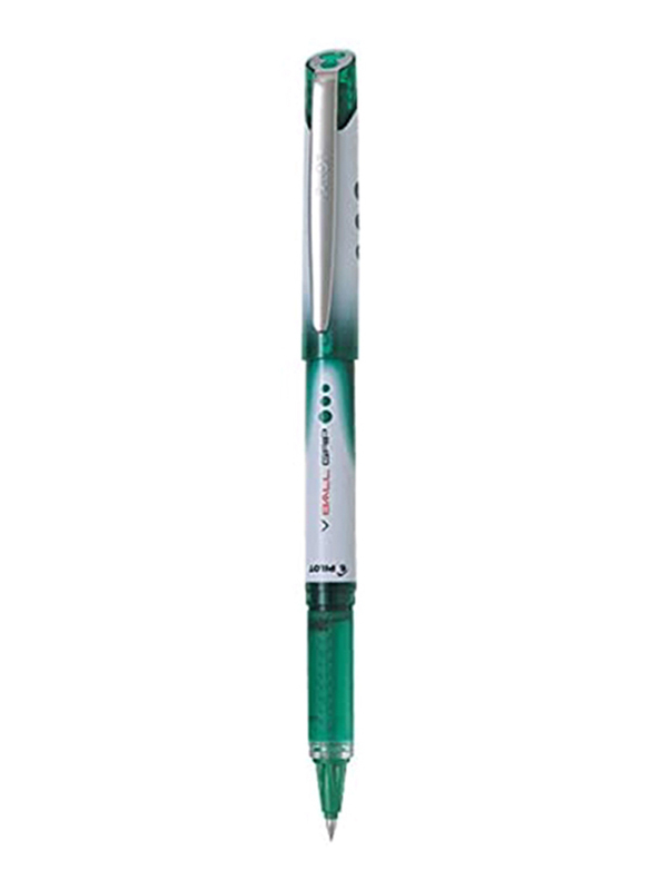 بايلوت طقم أقلام الكرة الدوارة V Ball Grip 12 قطعة، 0.5 مم، أخضر
