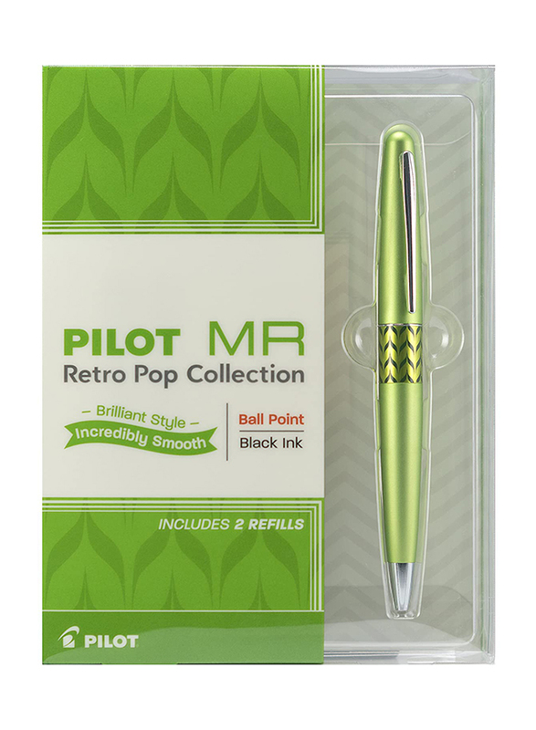 بايلوت قلم حبر جاف بعلبة هدية، 1 مم، 91942، أخضر، رصاصي