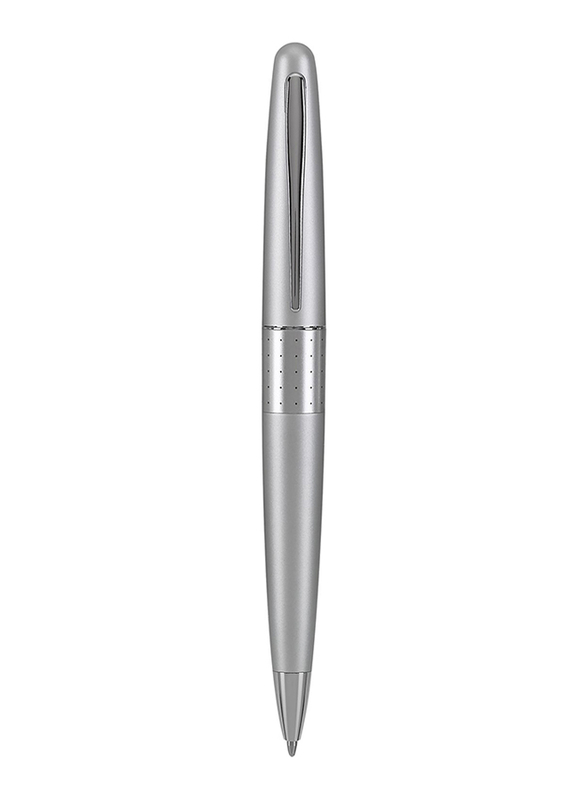 Pilot Metropolitan Collection Dots Design Ball Point Pen, Medium Point, Silver Barrel, 1.0mm, Black