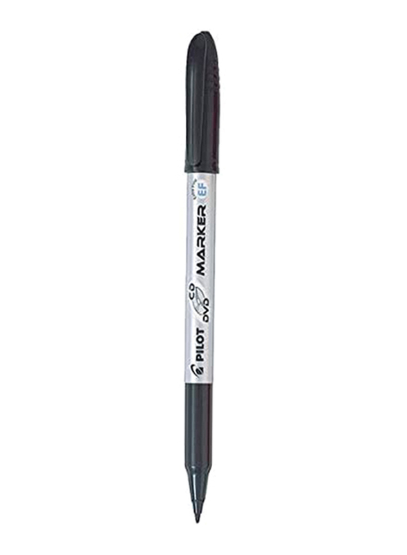 بايلوت مجموعة أقلام تخطيط الأقراص المضغوطة إكسترا فاين من 12 قطعة، أسود
