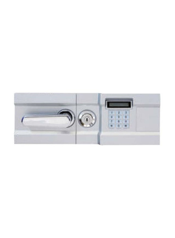 Eiko 3 Shelf 1 Drawer Fire Resistant Safe with Digital Lock and Key Lock, 704 Ekg, Light Grey