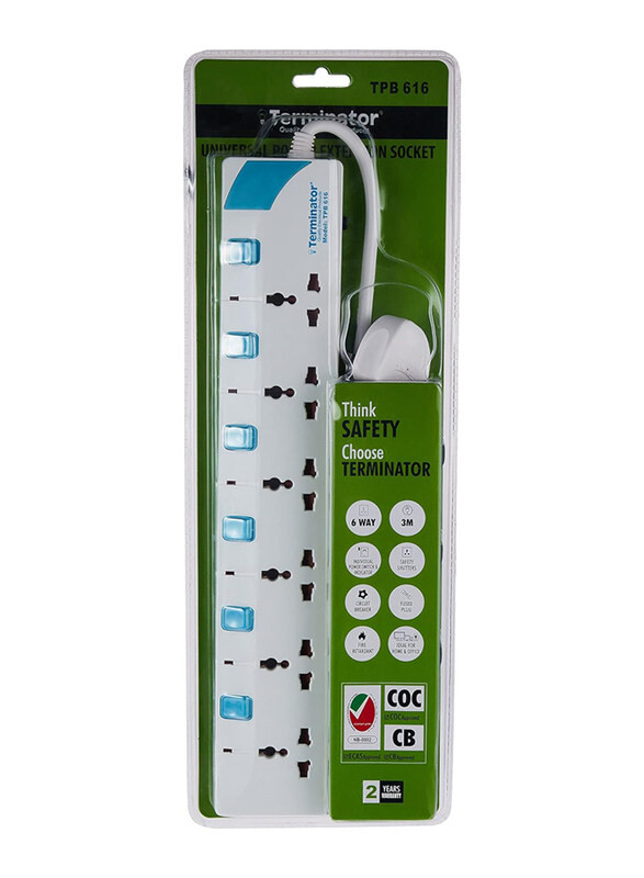 

Terminator 6G/3M TPB616 Universal Socket Extension, White