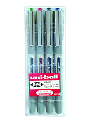 Uniball 4-Piece Eye Fine Pen Set, 0.7mm, MI-UB157-04C, Multicolor