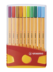 ستابيلو مجموعة أقلام حبر جاف بوينت 88 من 20 قطعة، ألوان متعددة