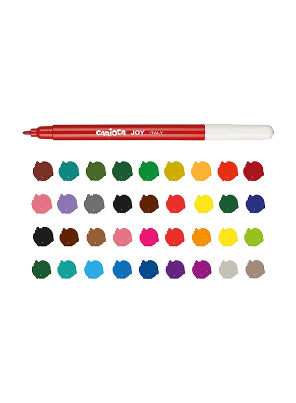 كاريوكا جوي مجموعة أقلام برأس لباد قابل للغسل، 36 قطعة، ألوان متعددة