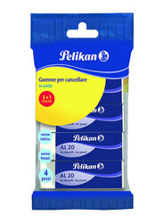Pelikan 4-Piece AL 20 Erasers Set, White