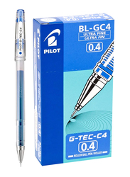 بايلوت مجموعة أقلام حبر سائل جل إنك ألترا فاين بوينت من 12 قطعة، 0.4 مم، G-Tec C4، أزرق