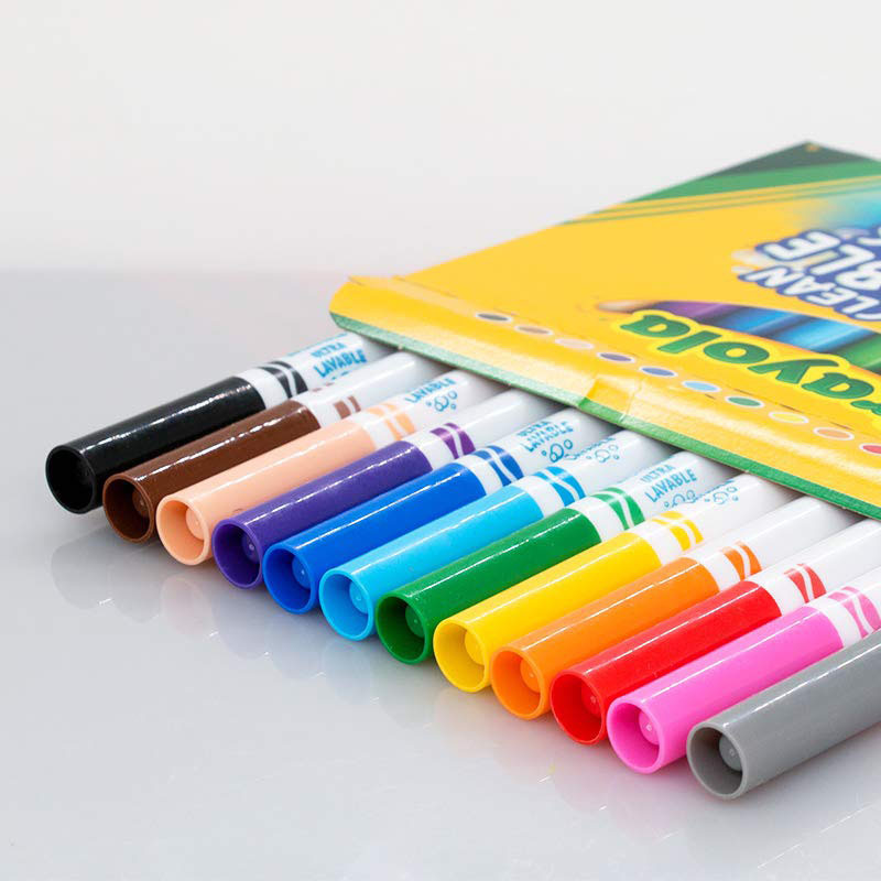 كرايولا أقلام تلوين مكونة من 12 قطعة قابلة للغسل، 58-7812، متعددة الألوان