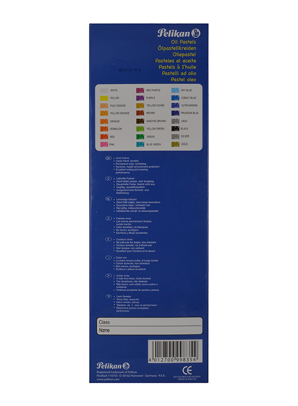 بيليكان أقلام تلوين باستيل زيت دائرية، 24 قطعة، M229624C، ألوان متعددة