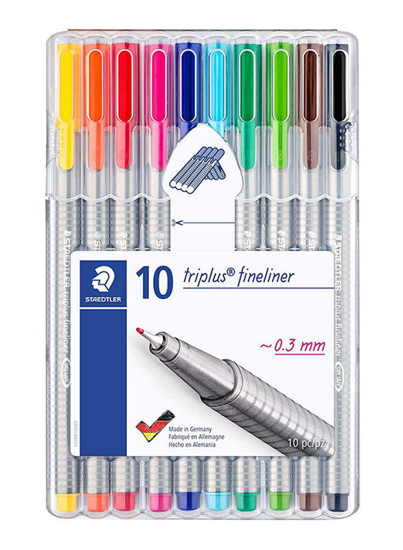 

Staedtler StaEDT Perfumeler Triplus Fineliner 0.3mm Pen Set, 10 Pieces, 334-SB10, Multicolour