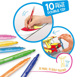 Carioca Create & Color Pen Set, 10-Pieces, Multicolor