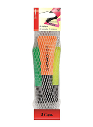 Stabilo 3-Piece Neon Highlighter Pen Set, Yellow/Green/Orange