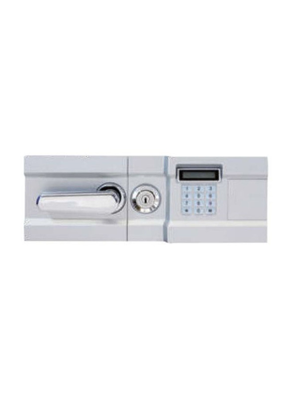 Eiko 1 Shelf 1 Drawer Fire Resistant Safe with Digital Lock and Key Lock, 701 Ekg, Light Grey