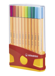 Stabilo 20-Piece Point 88 Ballpoint Pen Set, Multicolour