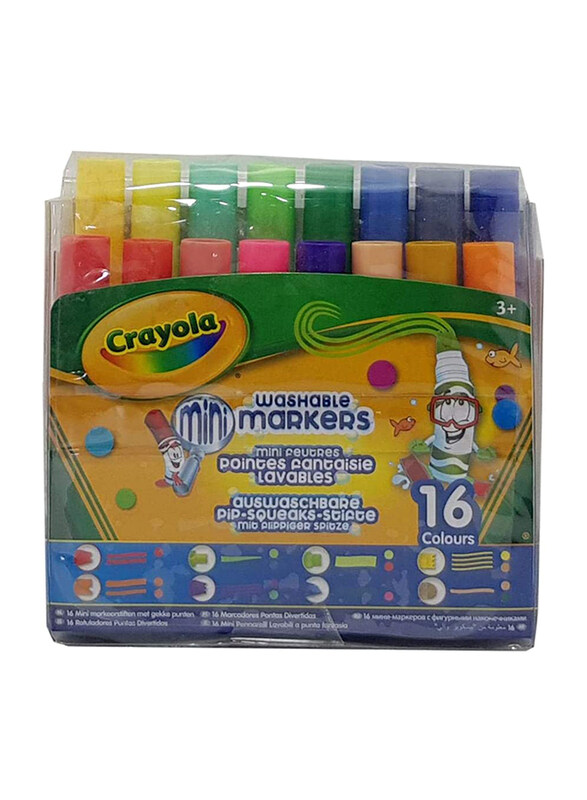 

Crayola Mini Washable Markers Set, CY588709, 16 Pieces, Multicolor