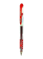 بايلوت طقم أقلام وينجل رولربال 12 قطعة، 0.7 ملم ناعم، أحمر