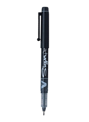 بايلوت 12 قطعة مجموعة أقلام الكرة الدوارة على شكل V، طرف متوسط، أسود