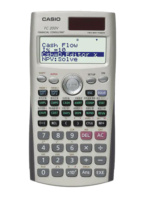 

Casio Financial Calculator, FC200V, Silver