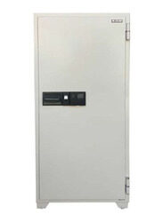 Eiko 2 Shelf 1 Drawer Yet Fire Resistant Safe with Digital and 1 Button Key Lock, 702, Light Grey
