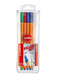 ستابيلو فاين لاينر مجموعة أقلام 88 كولوركيلا، 5 قطع، ألوان متنوعة